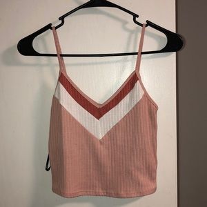 Forever 21 pink cropped tank top